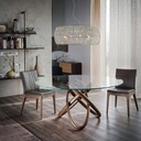 Cattelan Italia Esstisch Carioca aus Glas extra hell