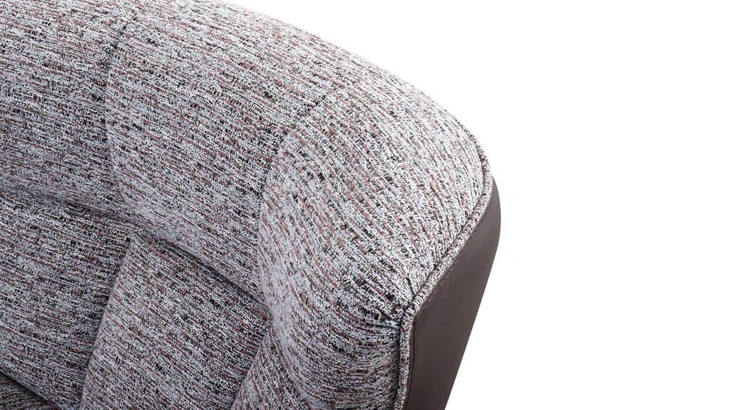 Calia Italia Drehessel JACOB in Stoff Nisa rosa und Leder smooth taupe