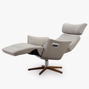 Conform Fernsehsessel Beyoung mit Fussteil in Leder Nappa cement