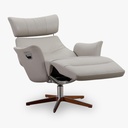 Conform Fernsehsessel Beyoung mit Fussteil in Leder Nappa cement
