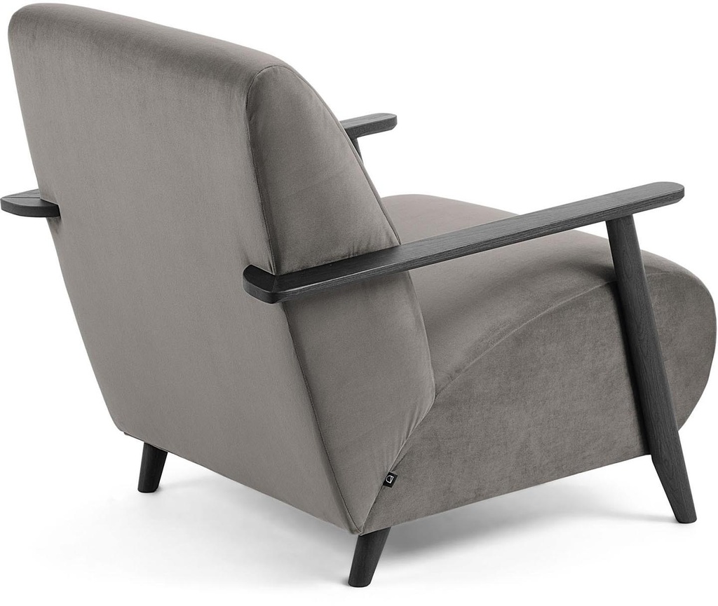 Dänischer Lemonit Sessel Marthan in Samtgrau