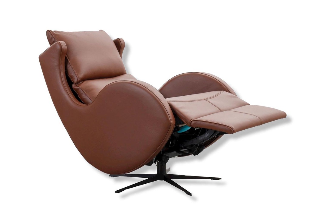 Fama Relaxsessel Lenny Relax in Leder Dalmata braun
