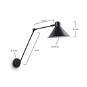 Danish Lemonite Wandleuchte Dione schwarz