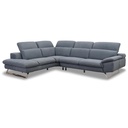 Nicoletti Home Ecksofa Zuma in Leder Nouveau quartz