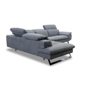 Nicoletti Home Ecksofa Zuma in Leder Nouveau quartz