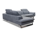 Nicoletti Home Ecksofa Zuma in Leder Nouveau quartz