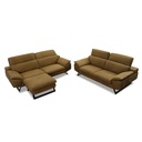 Nicoletti Home Sofagarnitur ZUMA in Leder Nouveau olive