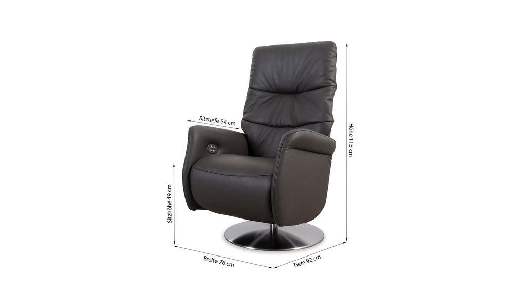 Willi Schillig Fernsehsessel mit Doppelmotor 32630 LIMBOO in Leder Z73 graphite