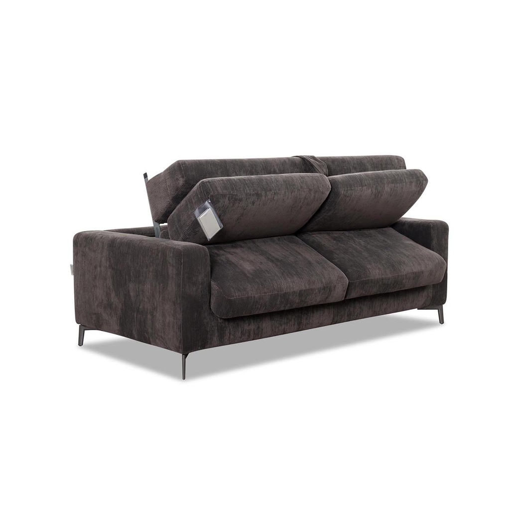 Dienne Salotti Schlafsofa Lisbona in Stoff Floki dunkelbraun