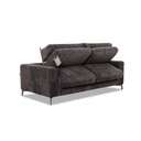 Dienne Salotti Schlafsofa Lisbona in Stoff Floki dunkelbraun
