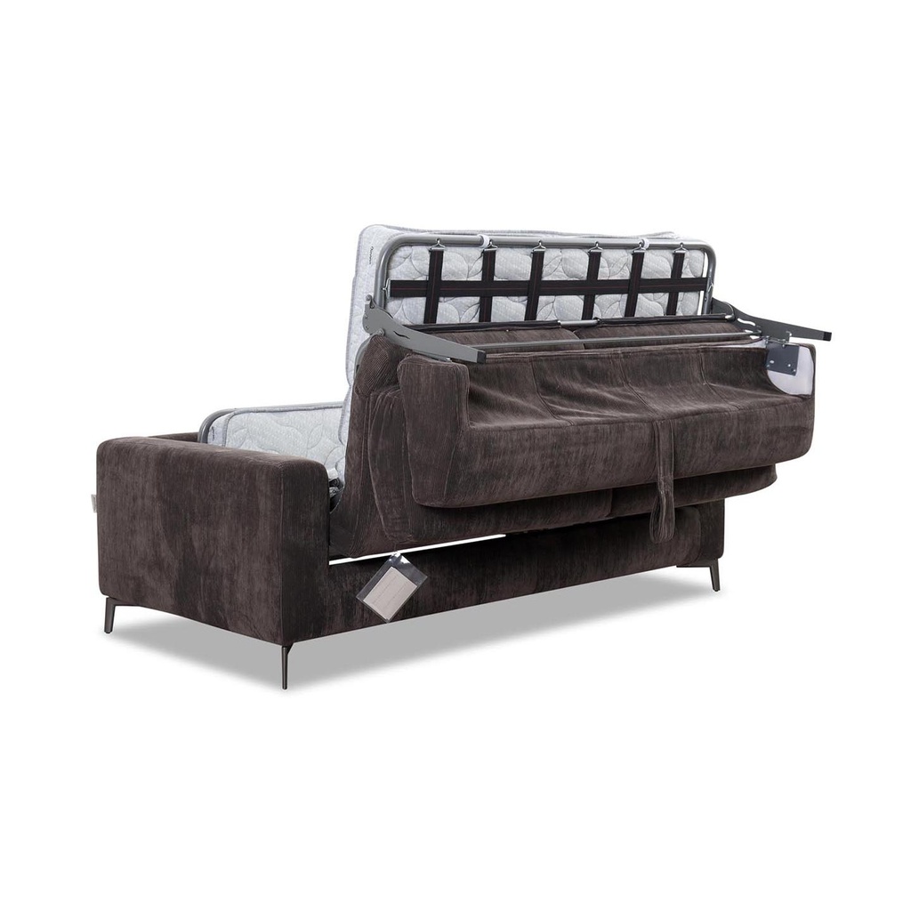 Dienne Salotti Schlafsofa Lisbona in Stoff Floki dunkelbraun