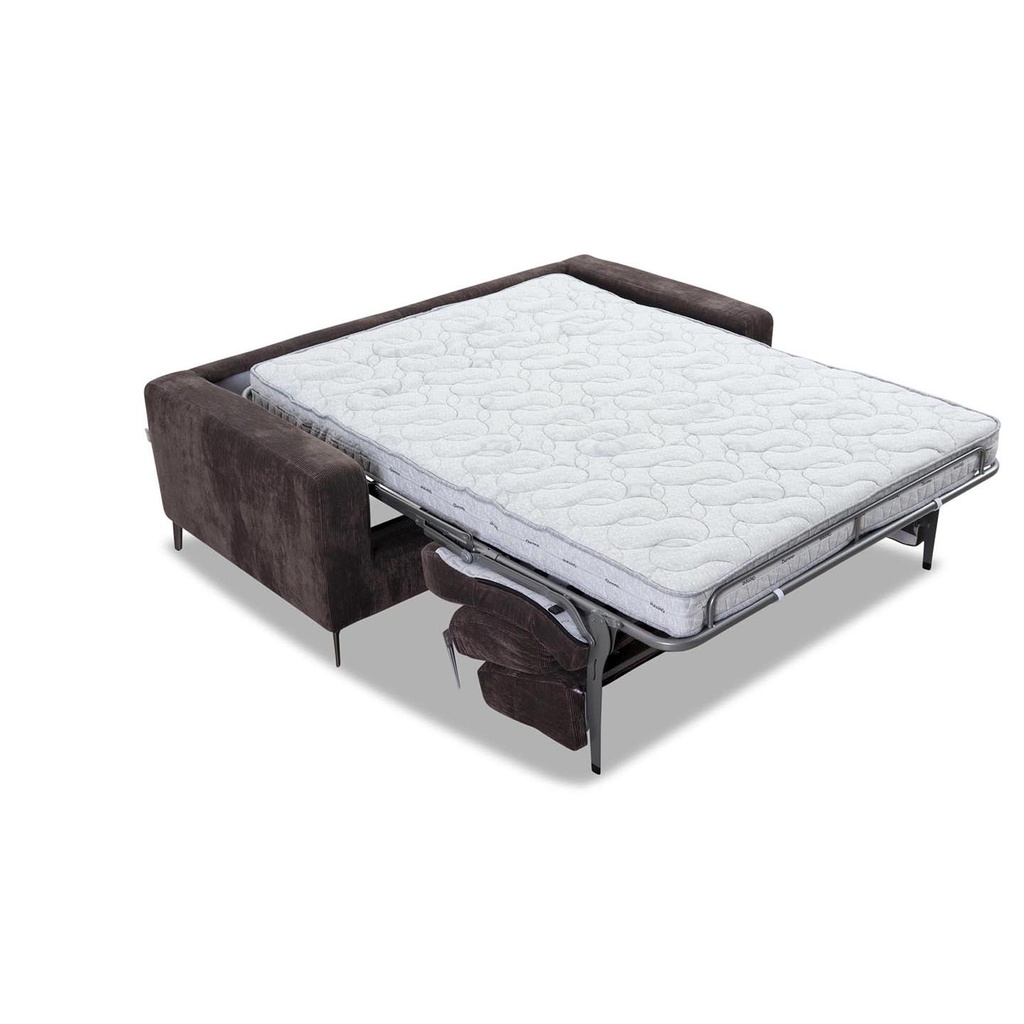 Dienne Salotti Schlafsofa Lisbona in Stoff Floki dunkelbraun