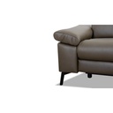 Candy Ecksofa Teramo in Leder Quecksilber olive