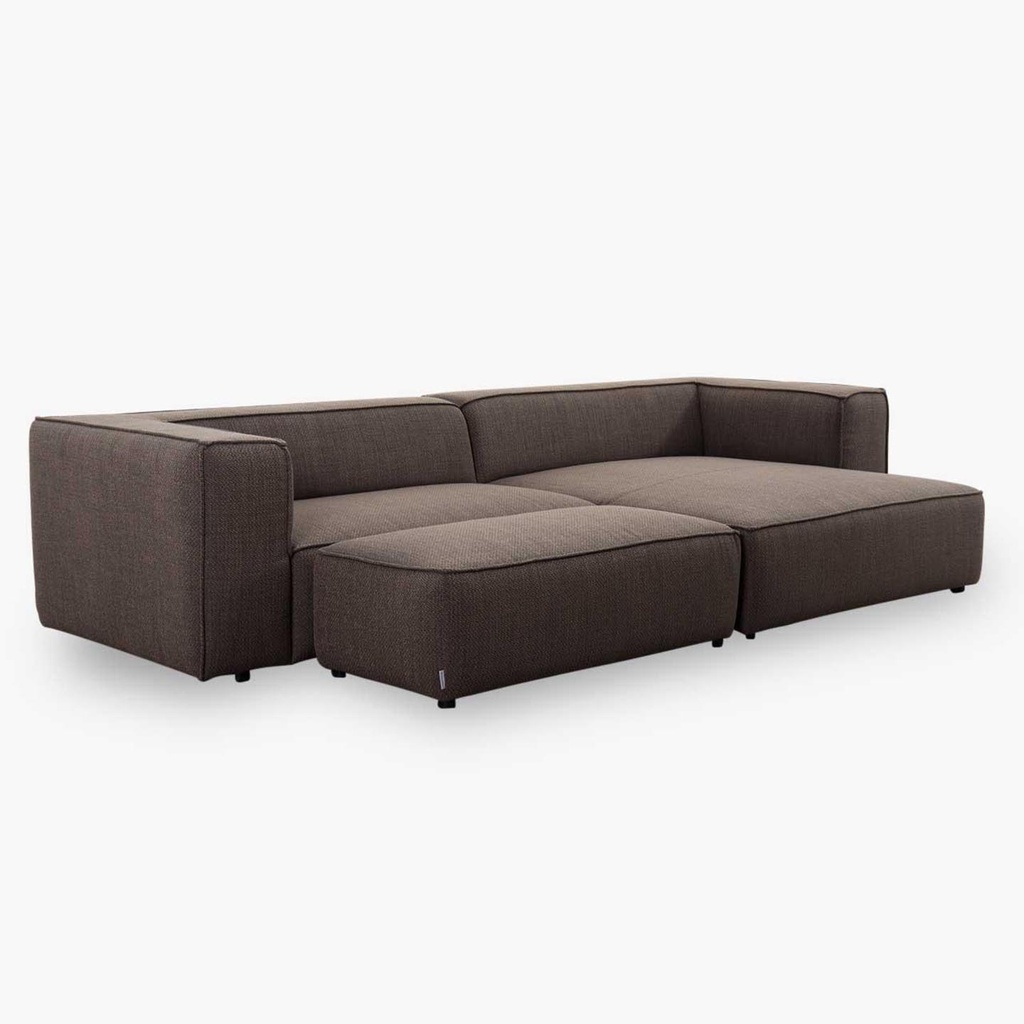 Willi Schillig Ecksofa 18050 around the block in Stoff T88 braun