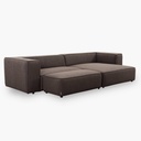 Willi Schillig Ecksofa 18050 around the block in Stoff T88 braun