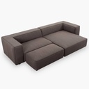 Willi Schillig Ecksofa 18050 around the block in Stoff T88 braun