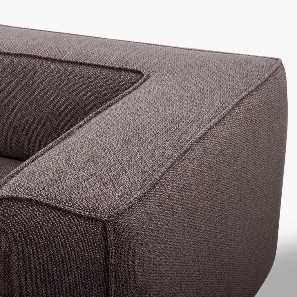 Willi Schillig Ecksofa 18050 around the block in Stoff T88 braun