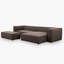 Willi Schillig Ecksofa 18050 around the block in Stoff T88 braun