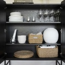 Rowico Highboard Halifax in Eiche schwarz