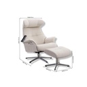 Conform Fernsehsessel Air in Stoff Velvety light beige