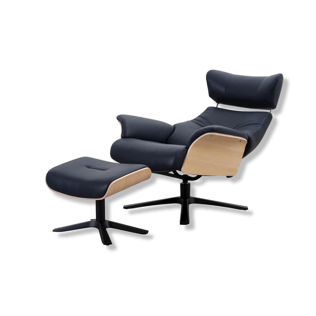 Conform Fernsehsessel Air in Leder Sauvage dark blue