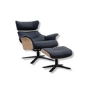 Conform Fernsehsessel Air in Leder Sauvage dark blue