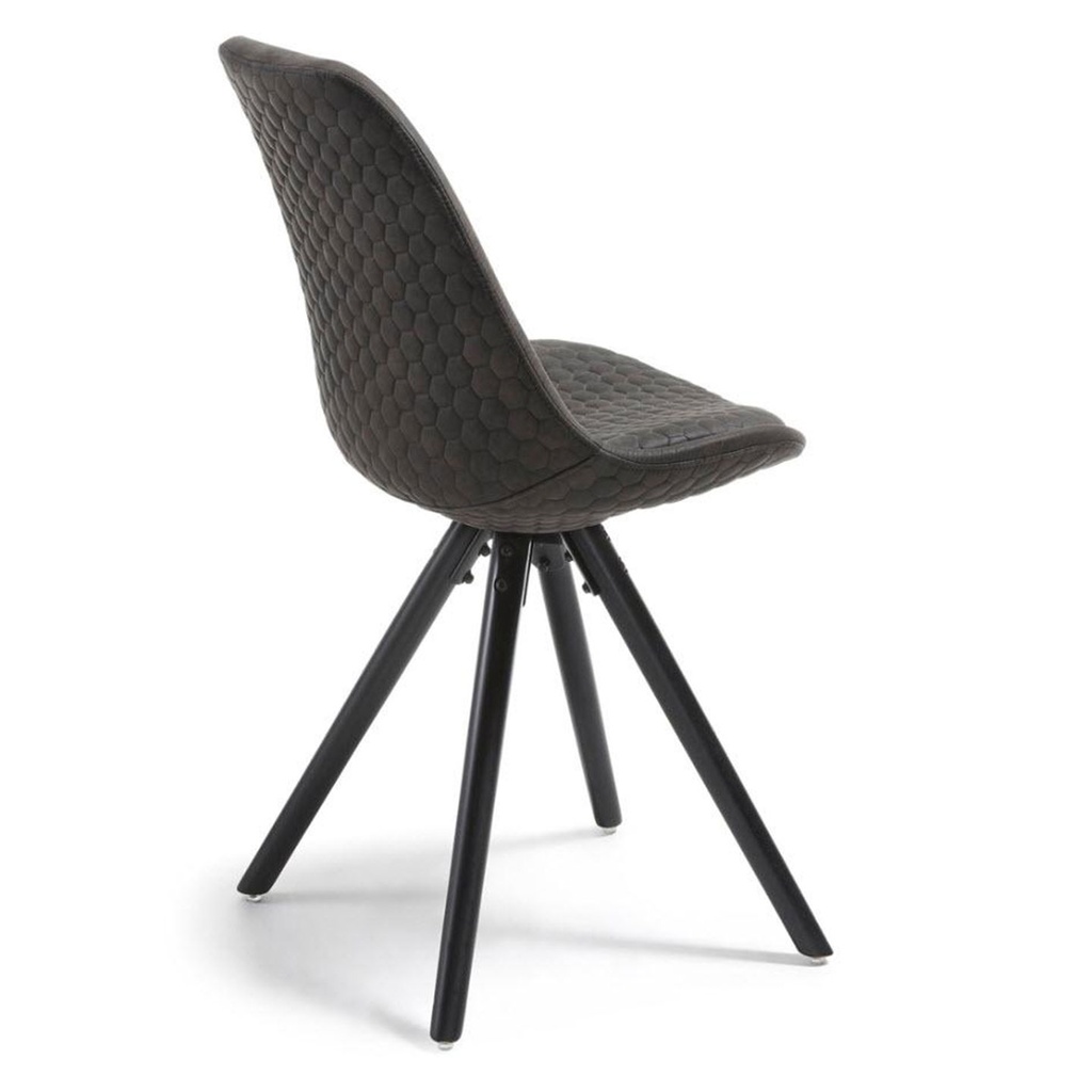 Danish Lemonite Stuhl LARS in Microfaser graphite