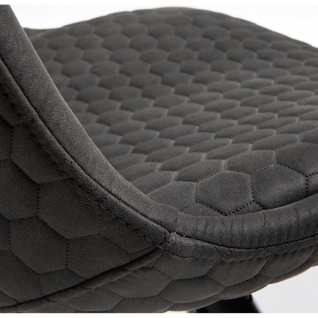 Danish Lemonite Stuhl LARS in Microfaser graphite