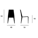 ALBA PLUS 4er Set Stühle FILE in Leder braun