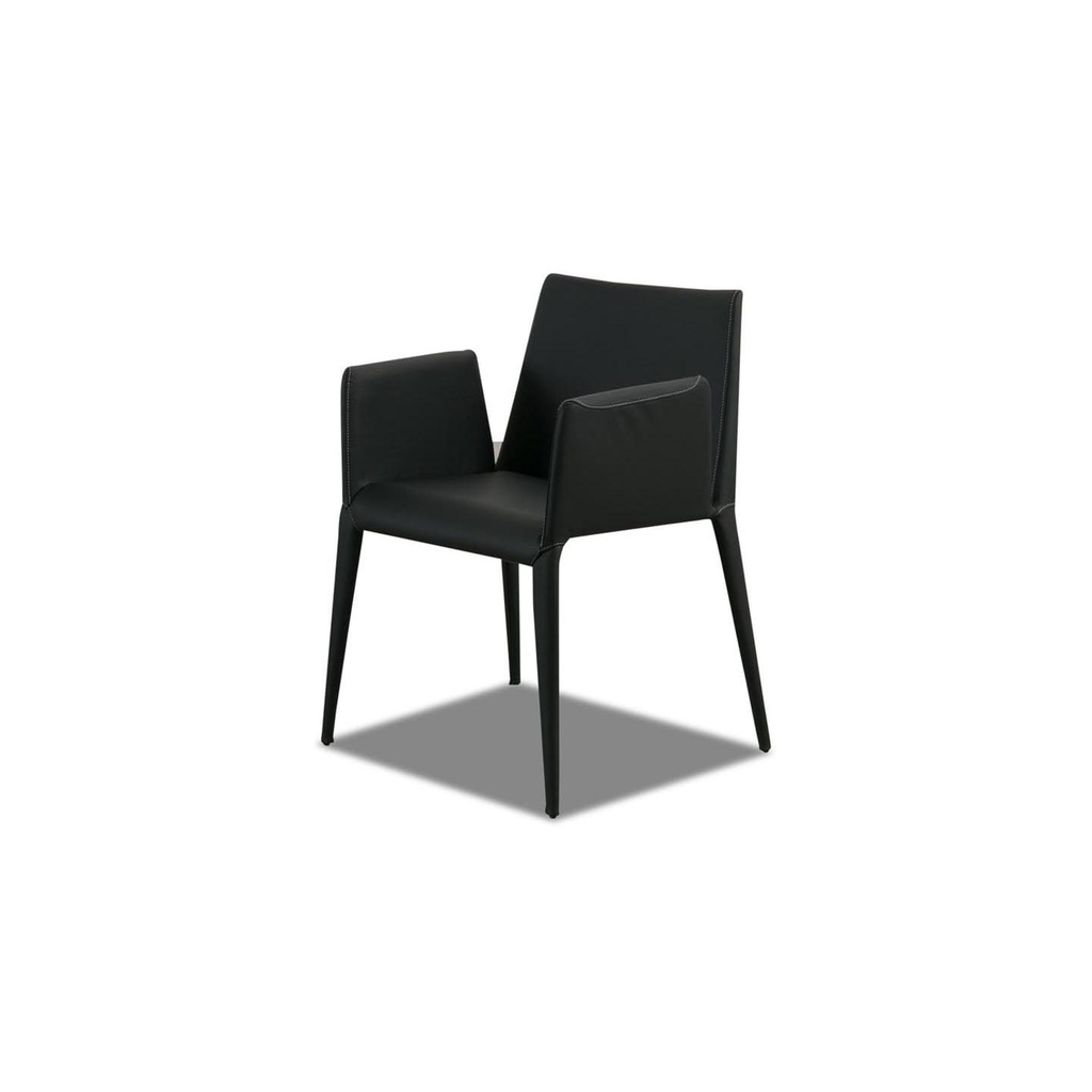 ALBA PLUS Armstuhl FILE in Leder schwarz