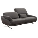Calia Italia Regal_E 3-Sitzer Sofa in Leder Nouveau slate grey 