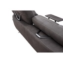 Calia Italia Regal_E 3-Sitzer Sofa in Leder Nouveau slate grey 