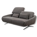 Calia Italia Regal_E Sofa in Leder Nouveau slate grey