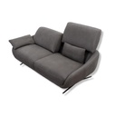Calia Italia Regal_E Sofa in Leder Nouveau slate grey