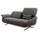 Calia Italia Regal_E Sofa in Leder Nouveau slate grey