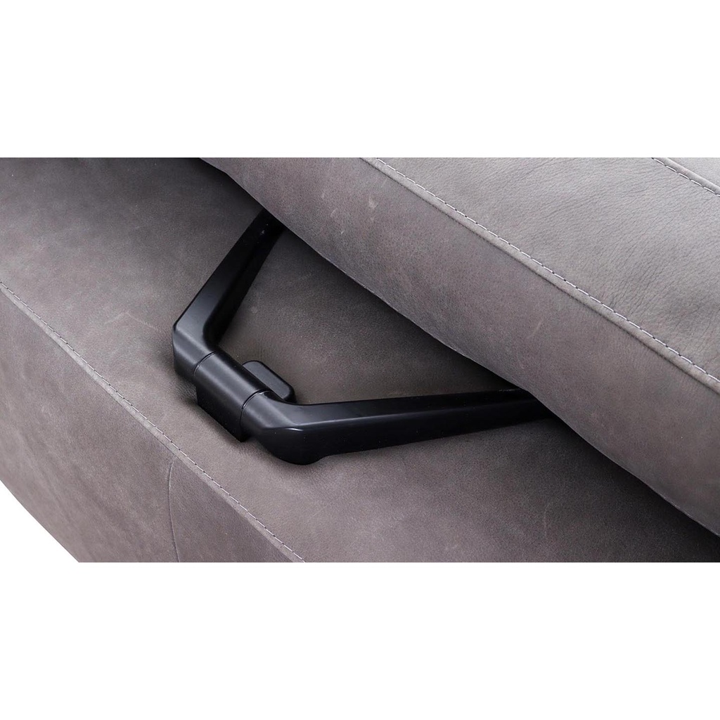 Calia Italia Regal_E Sofa in Leder Nouveau slate grey