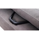 Calia Italia Regal_E Sofa in Leder Nouveau slate grey