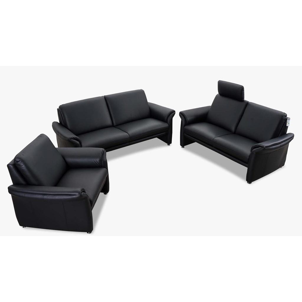 Willi Schillig Couchgarnitur 24980 Variante LUCCA in Leder Z62 schwarz