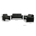 Willi Schillig Couchgarnitur 24980 Variante LUCCA in Leder Z62 schwarz