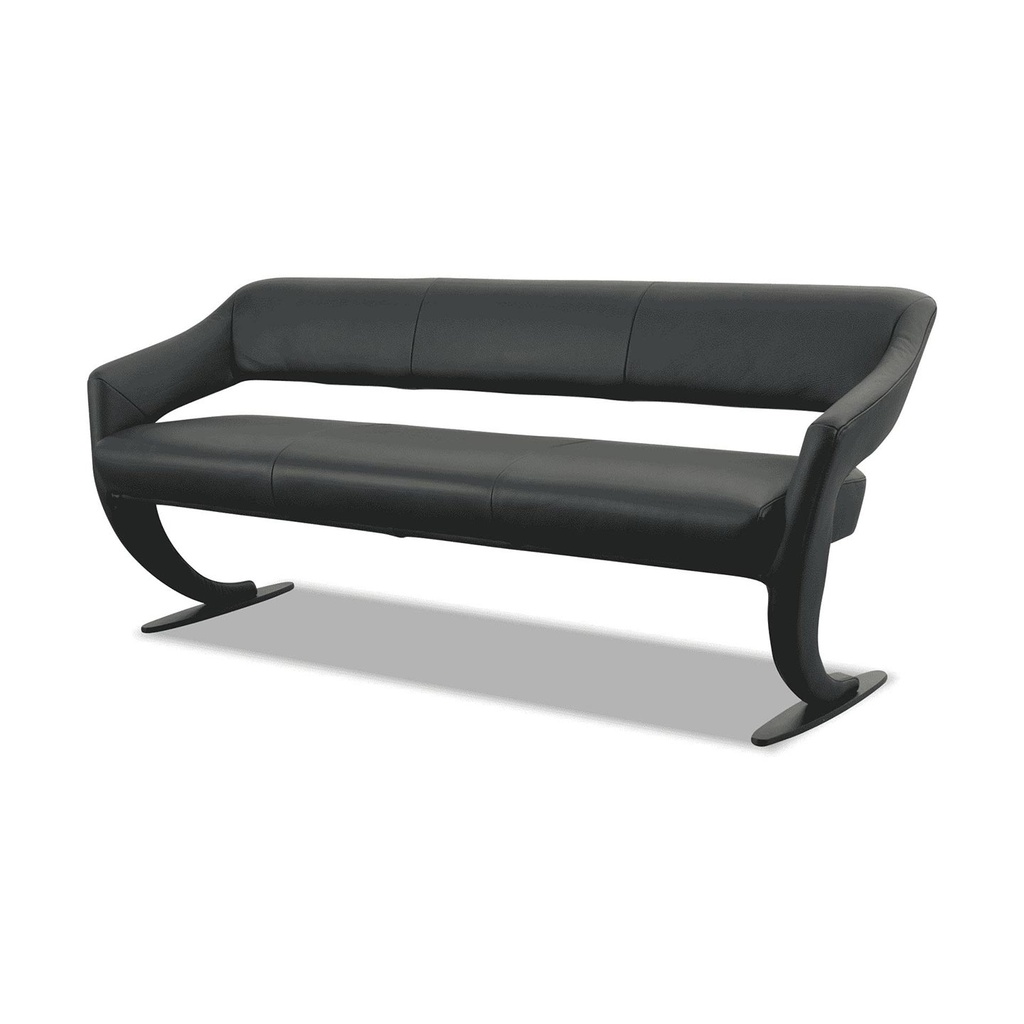 K+W 4267 Essbank 1F KINGSMAN in Leder Bronco nero
