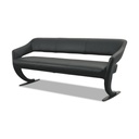 K+W 4267 Essbank 1F KINGSMAN in Leder Bronco nero