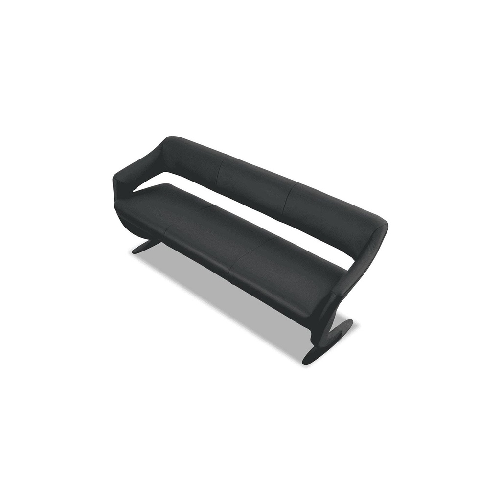 K+W 4267 Essbank 1F KINGSMAN in Leder Bronco nero