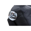Candy Ecksofa Twister in Leder Torero nero