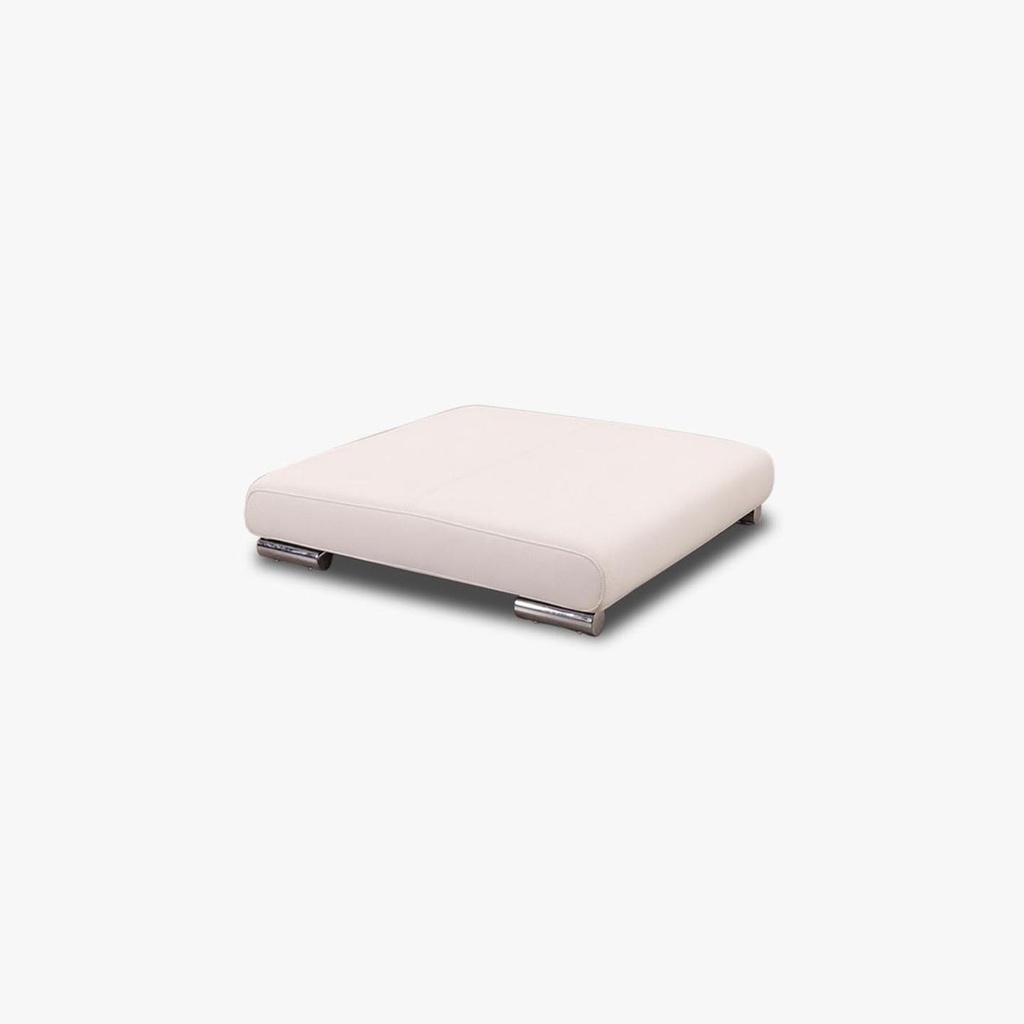 Ewald Schillig Hocker in Leder weiss