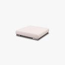 Ewald Schillig Hocker in Leder weiss