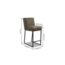 Het Anker Lara 2x Barhocker in Leder Africa olive