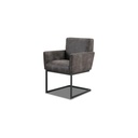 Het Anker LUNA 2x Freischwinger Stuhl in Leder Africa moro