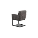 Het Anker LUNA 2x Freischwinger Stuhl in Leder Africa moro