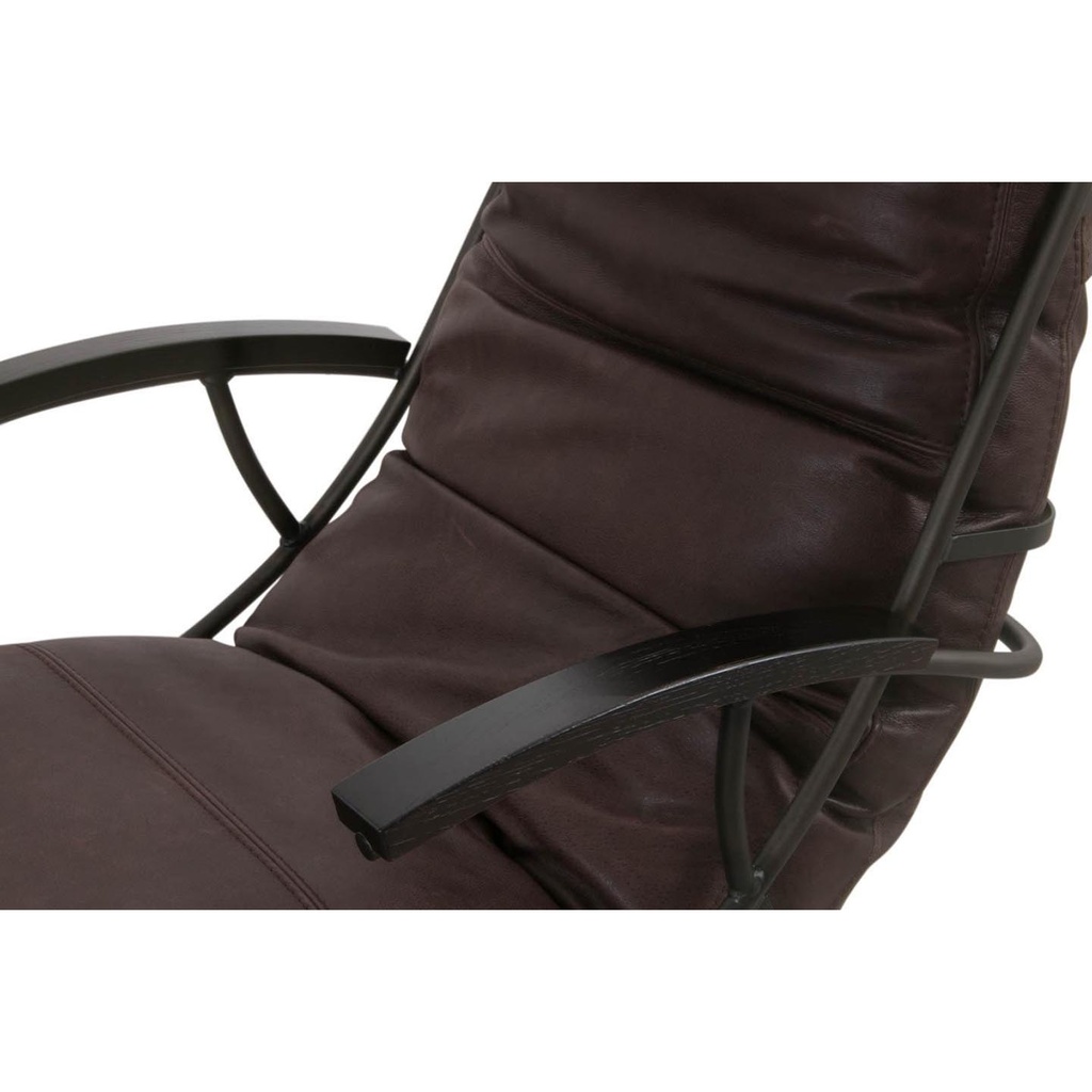 Het Anker Sessel TIBERIUS in Leder Vergilius dark chocolate
