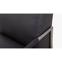 K+W - 7400 exklusiv Sessel in Leder Bronco grau-blau